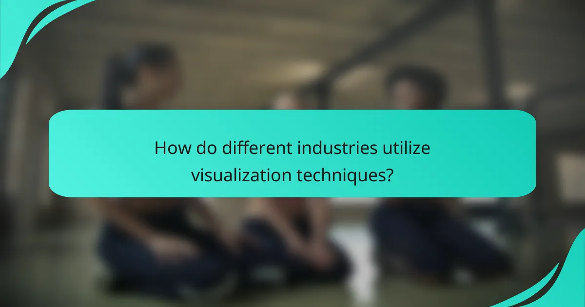 How do different industries utilize visualization techniques?