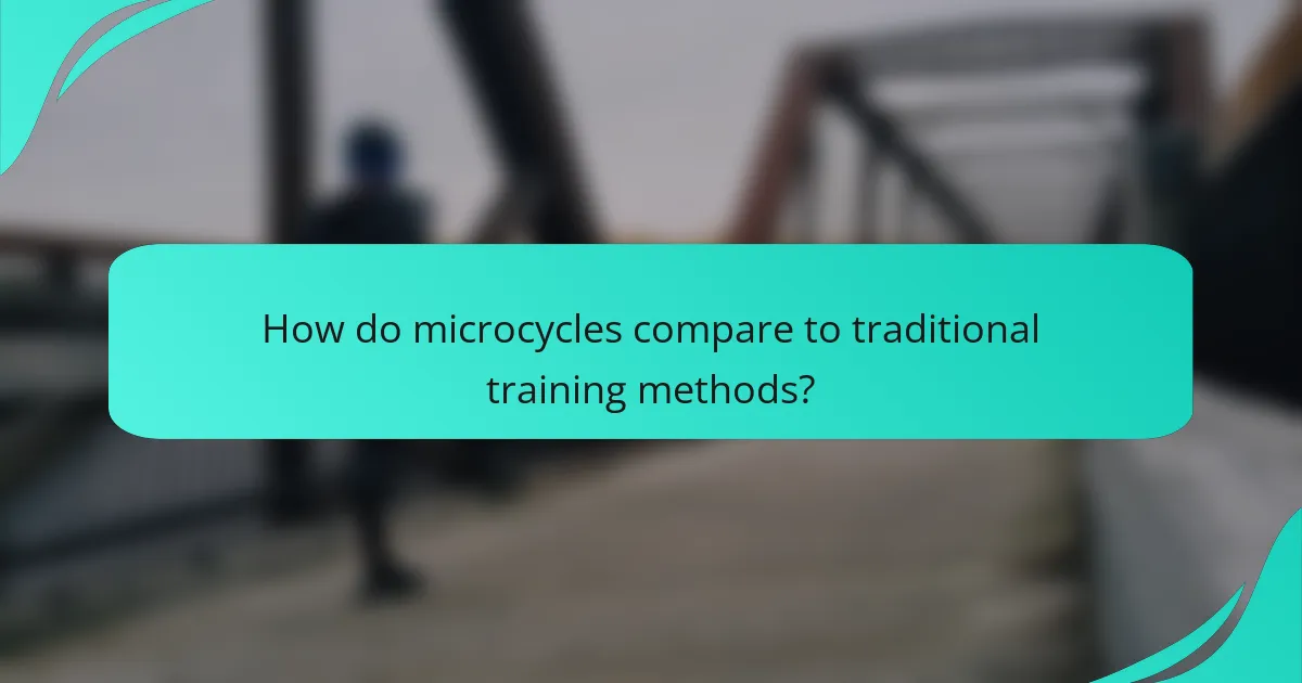 How do microcycles compare to traditional training methods?