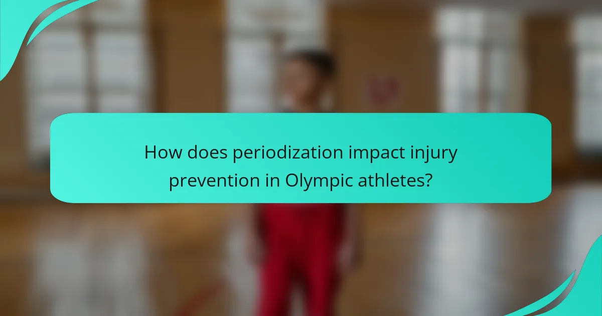 How does periodization impact injury prevention in Olympic athletes?